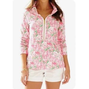 Lilly Pulitzer Terry cloth half zip